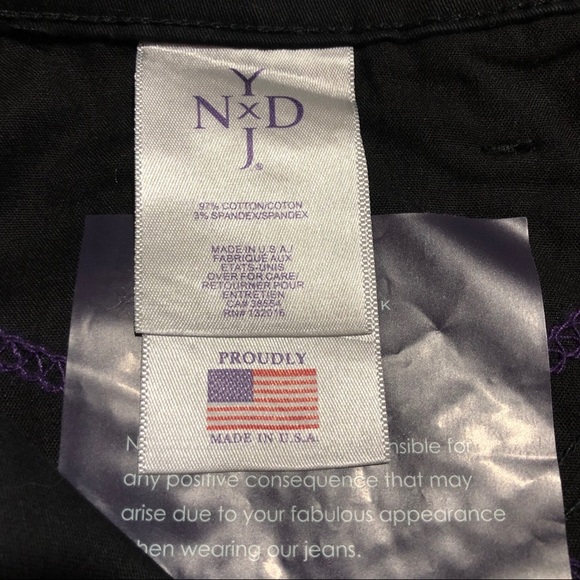 NYDJ  Made in USA Women’s Crop Black Denim Pants Size 6 - Picture 6 of 7